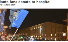 欧冠空场举行 亚特兰大球迷将退款4万欧捐献当地医院