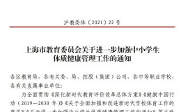 上海市教委：中小学生至少掌握两项体育技能，学校要选聘“健康副校长”
