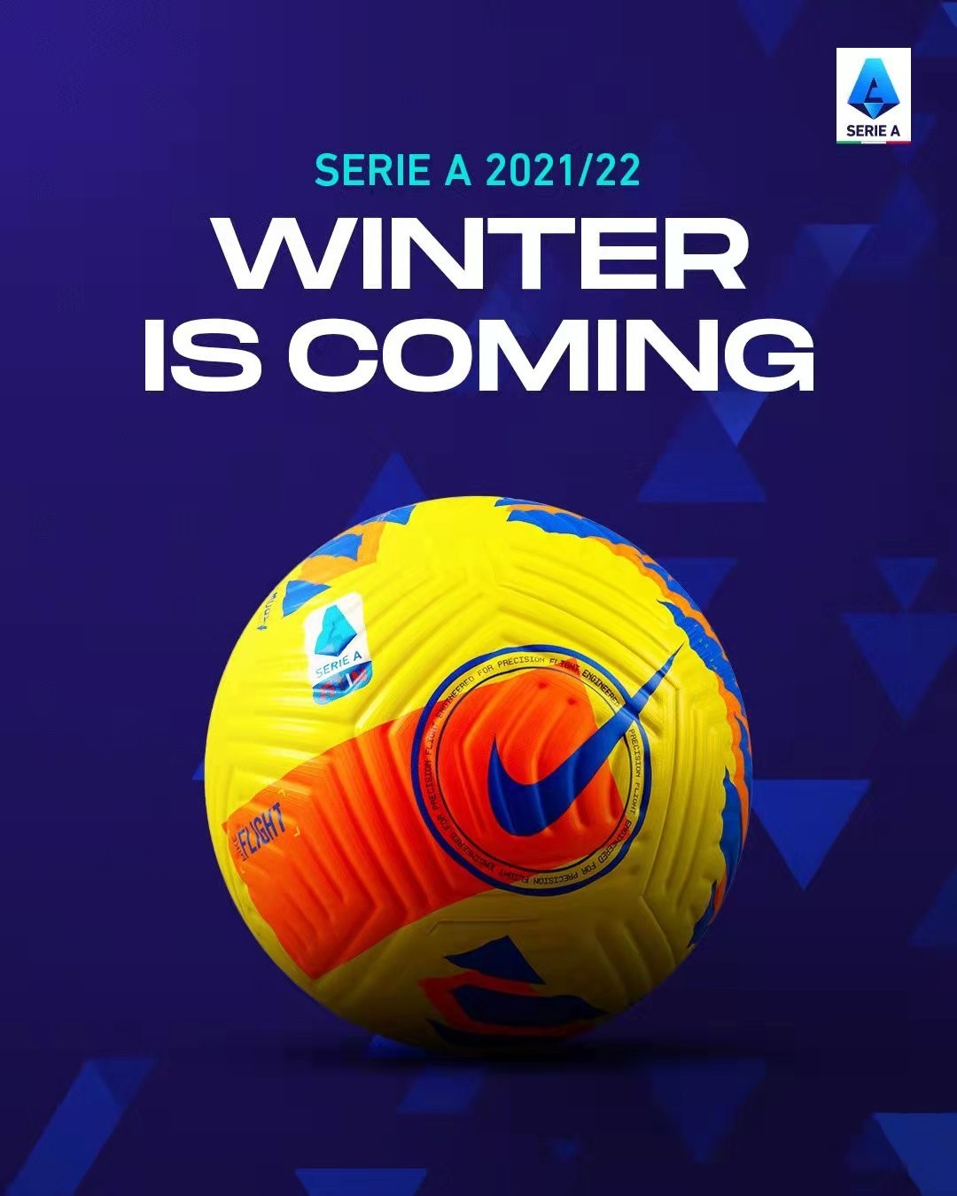 耐克发布意甲冬季用球，上周末已正式使用