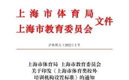 《上海市體育類校外培訓機構設置標準》出爐：教練證書六選一方可執教
