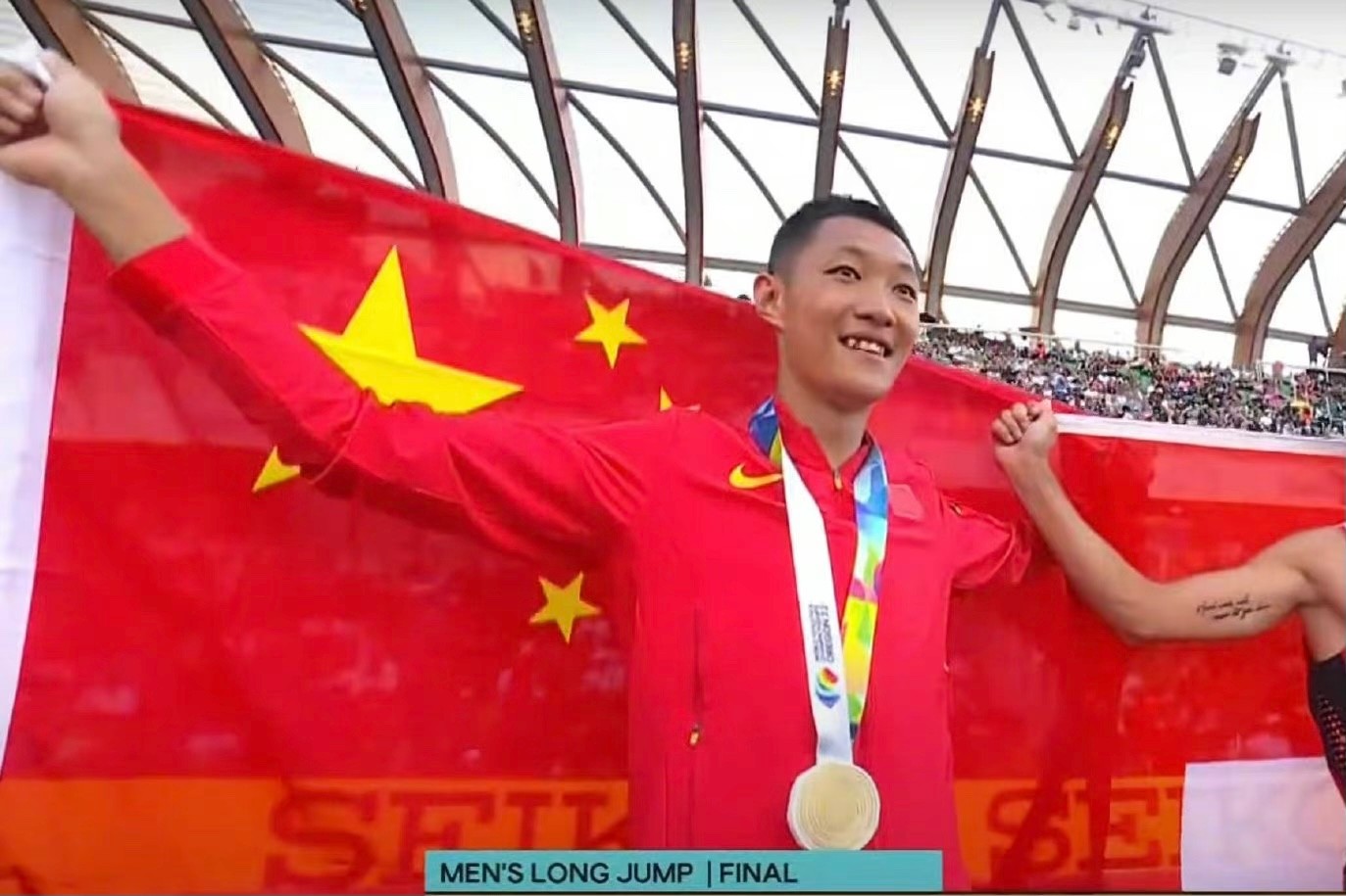創造歷史！中國選手王嘉男奪世錦賽男子跳遠金牌