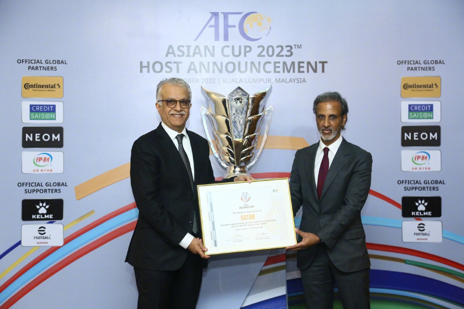 官宣！卡塔尔成为2023男足亚洲杯承办国