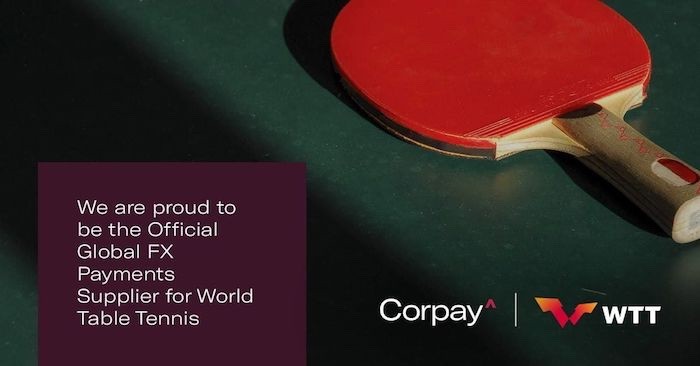 Corpay成为WTT官方全球外汇支付供应商