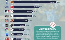 世界各體育聯賽球員平均年薪排行榜：NBA第一 印板第二 英超第四