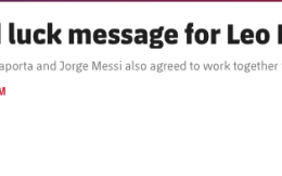 巴萨官方回应梅西加盟MLS ：他希望去一个没有过多要求的联赛