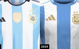 阿迪更新阿根廷球衣设计：调整第三颗星位置，队徽变金色