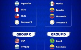 2024美洲杯抽签分组出炉：阿根廷再遇智利，巴西碰哥伦比亚